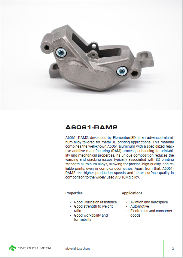 material data sheet Aluminum 6061