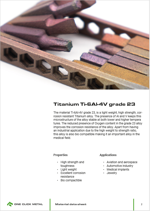 material data sheet titan