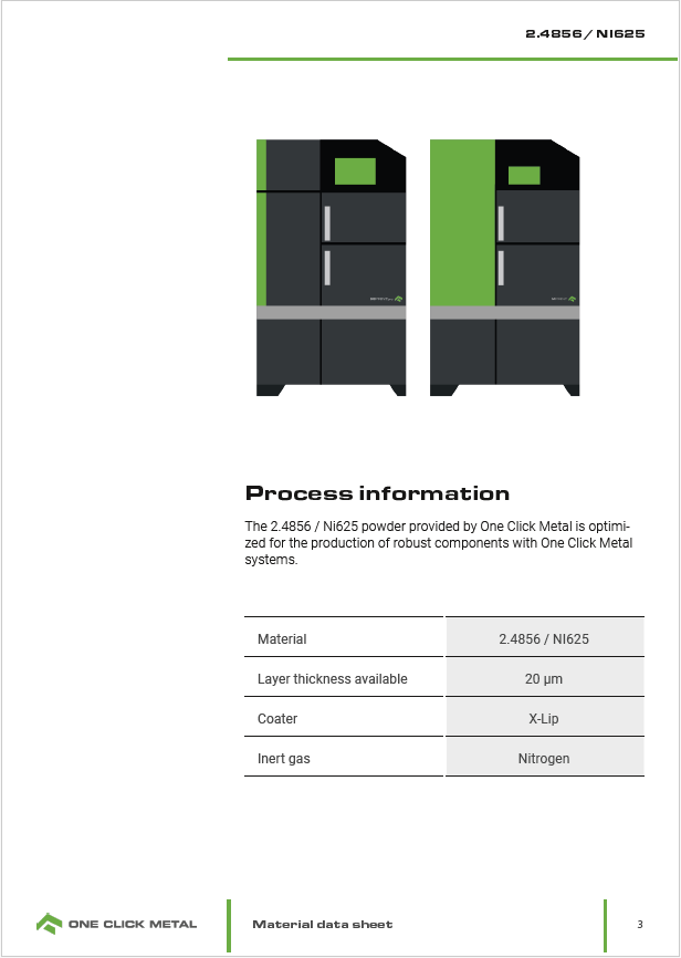 material data sheet NI625
