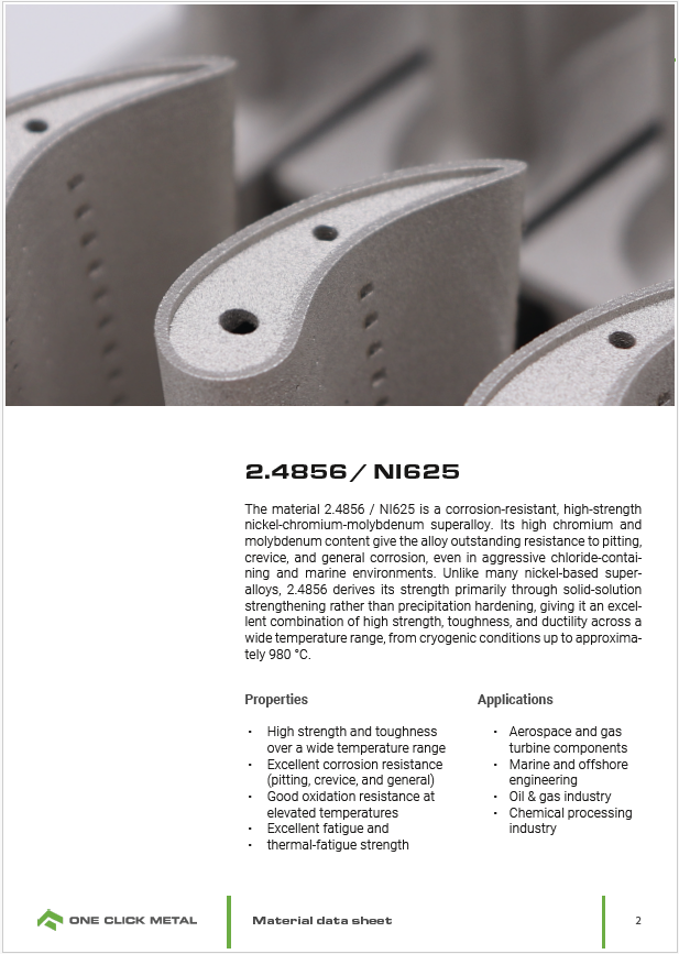material data sheet NI625